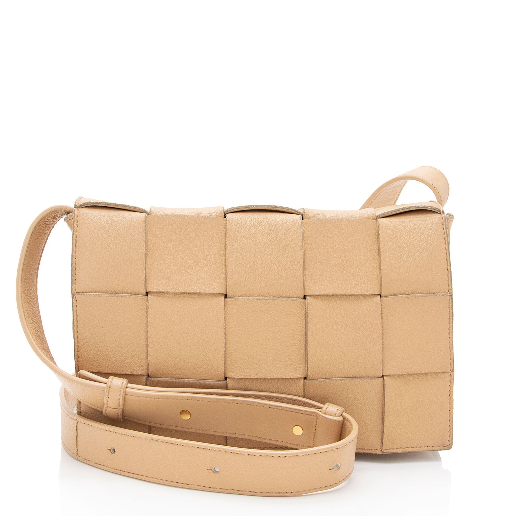 Bottega Veneta Lambskin Cassette Crossbody (SHF-nAVsRl)