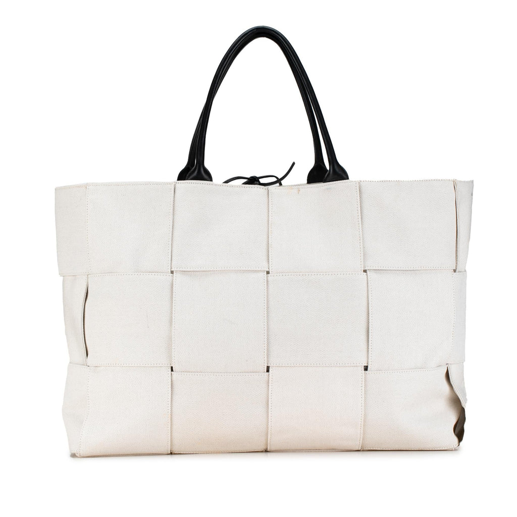 Bottega Veneta Large Maxi Intrecciato Canvas Arco Tote (SHG-LPrhp9)