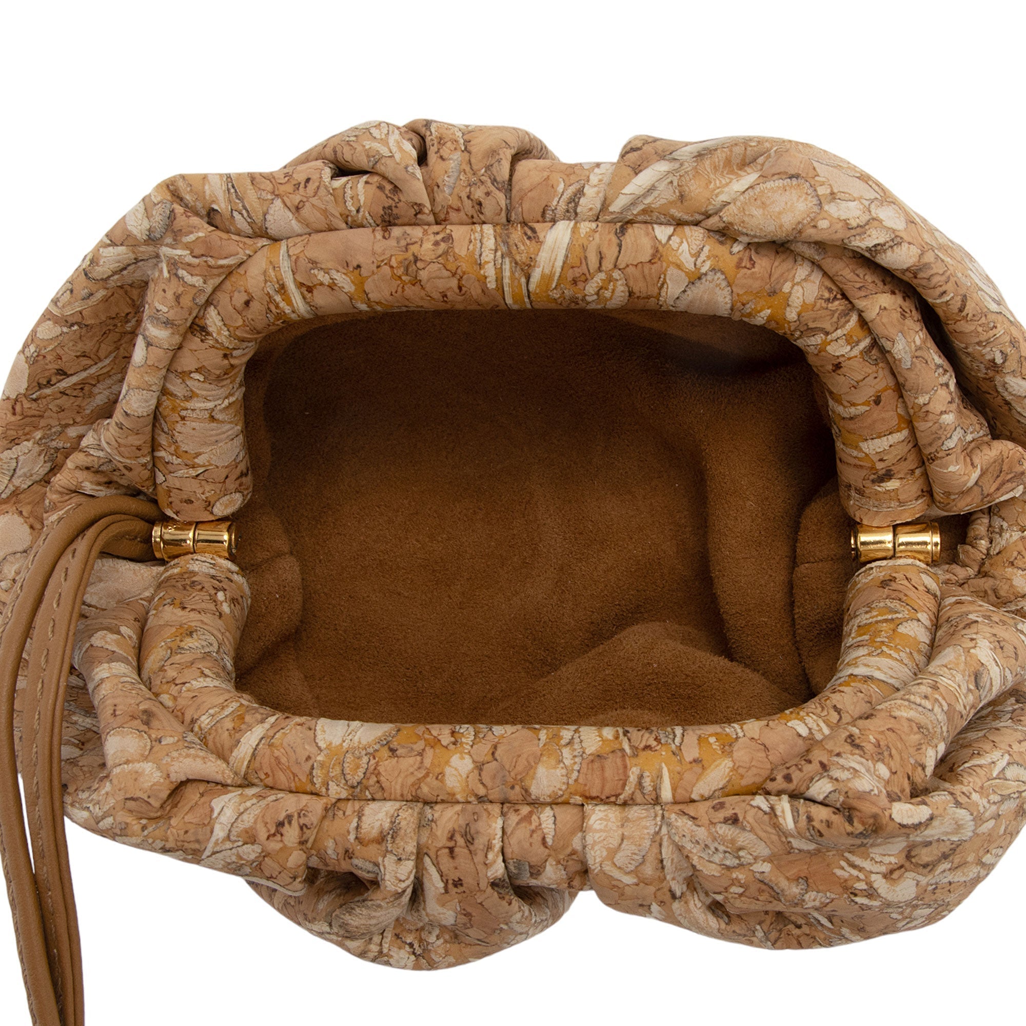 Bottega Veneta Leather Cork Extra Mini Pouch (SHF-Nj89fx)