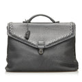 Bottega Veneta Leather Intrecciato Trimmed Business Bag (SHG-35299)