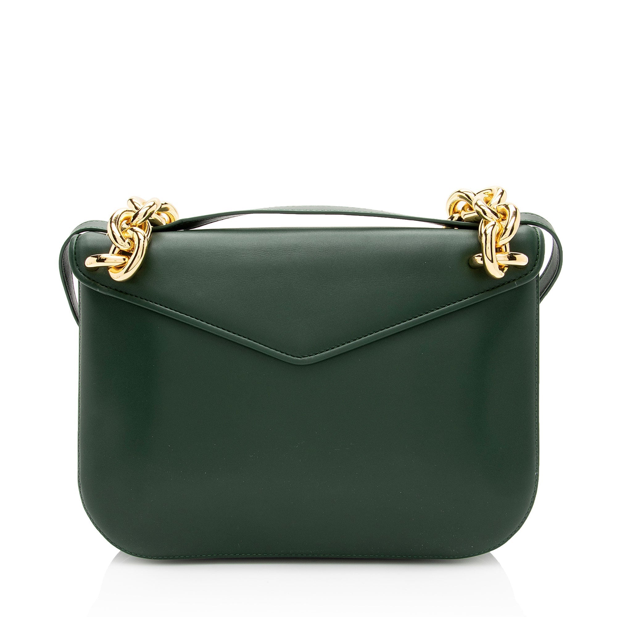 Bottega Veneta Leather The Mount Envelope Chain Medium Shoulder Bag (SHF-YsGmp8)