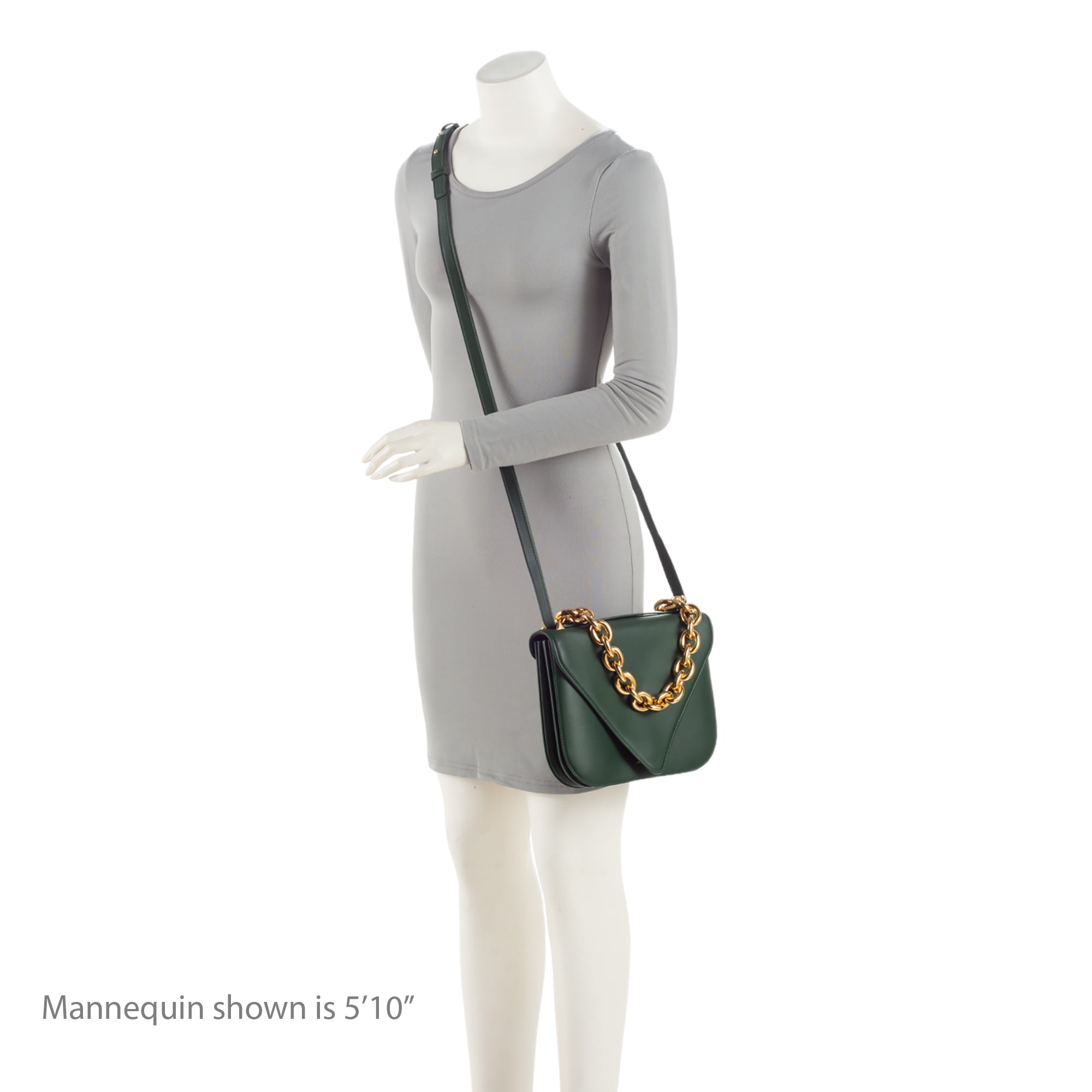 Bottega Veneta Leather The Mount Envelope Chain Medium Shoulder Bag (SHF-YsGmp8)