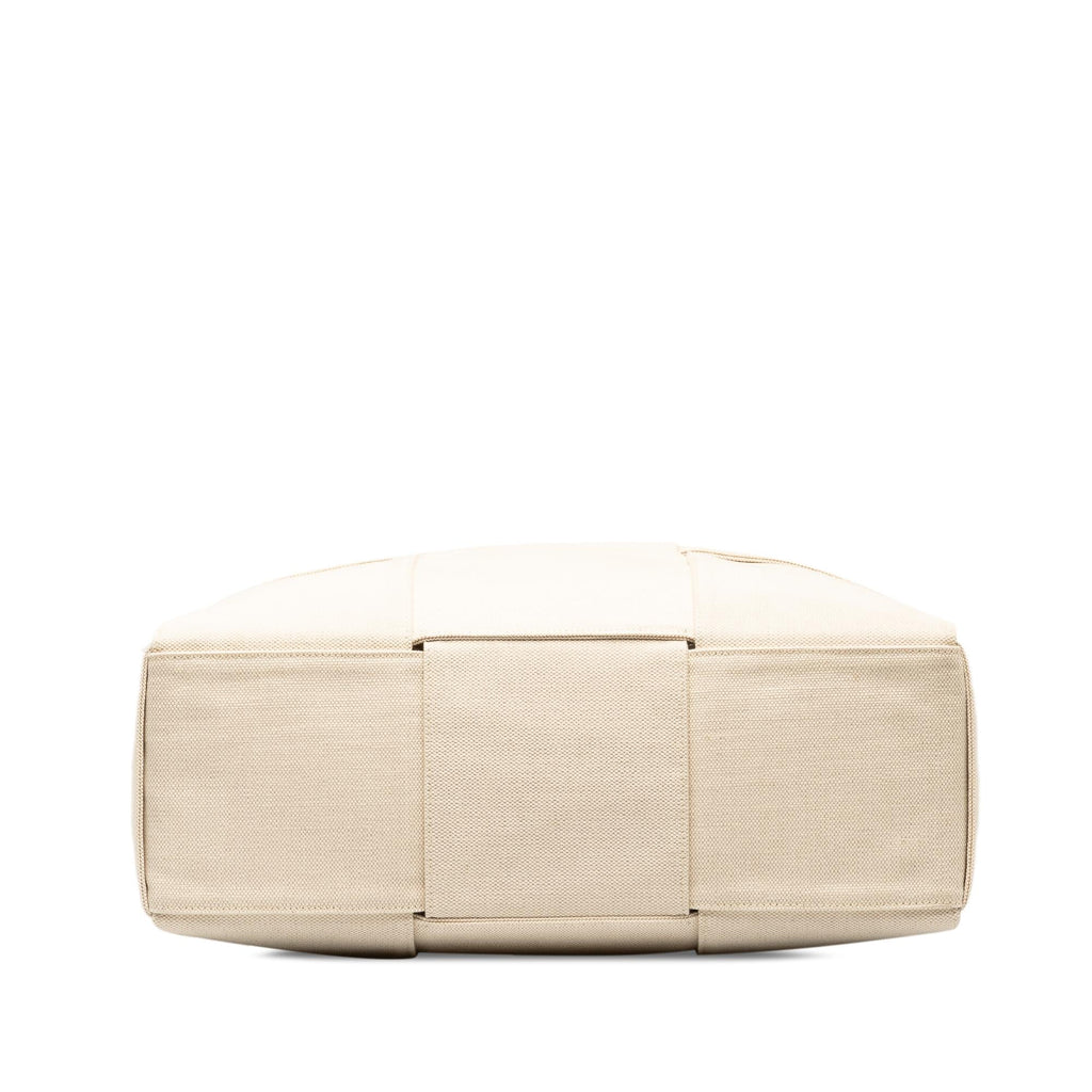 Bottega Veneta Medium Canvas Intrecciato Arco Tote (SHG-REo8Rt)