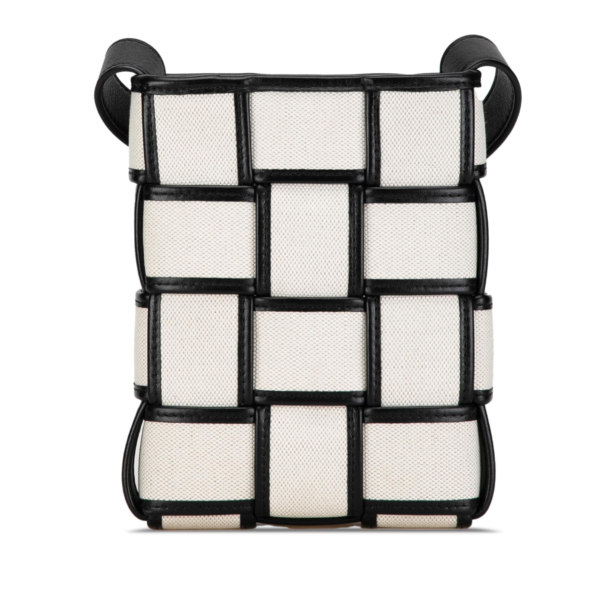 Bottega Veneta Mini Canvas Cassette Crossbody Bag (SHG-zTD2QT)