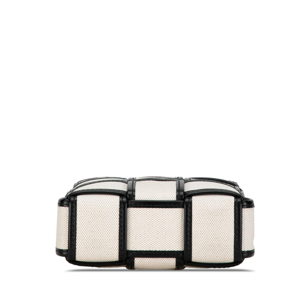 Bottega Veneta Mini Canvas Cassette Crossbody Bag (SHG-zTD2QT)