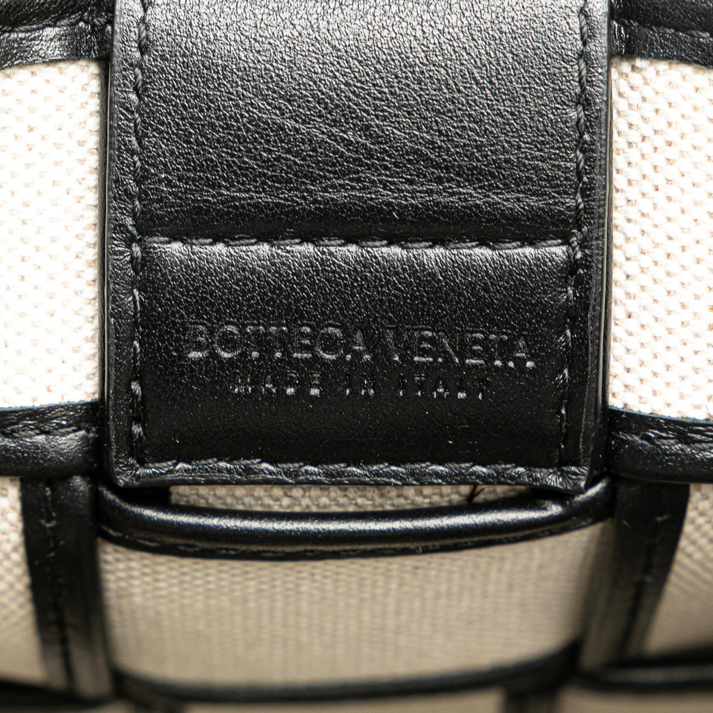 Bottega Veneta Mini Canvas Cassette Crossbody Bag (SHG-zTD2QT)