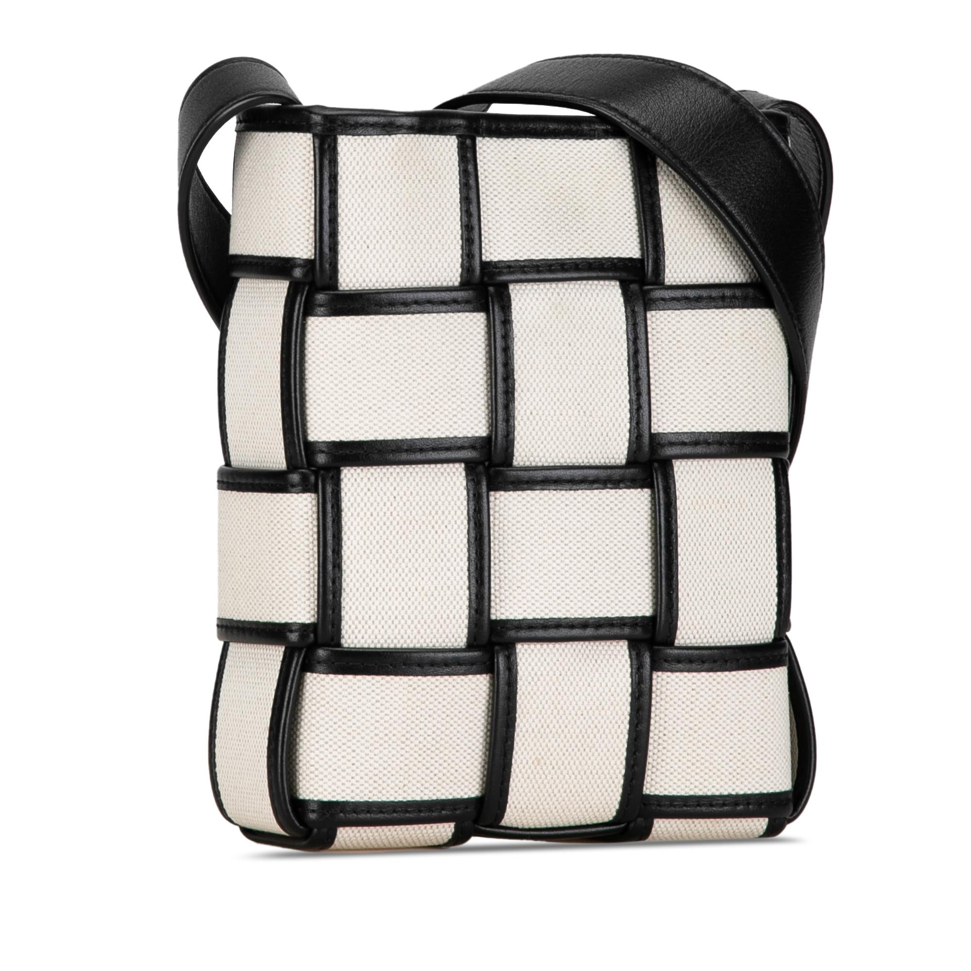 Bottega Veneta Mini Canvas Cassette Crossbody Bag (SHG-zTD2QT)