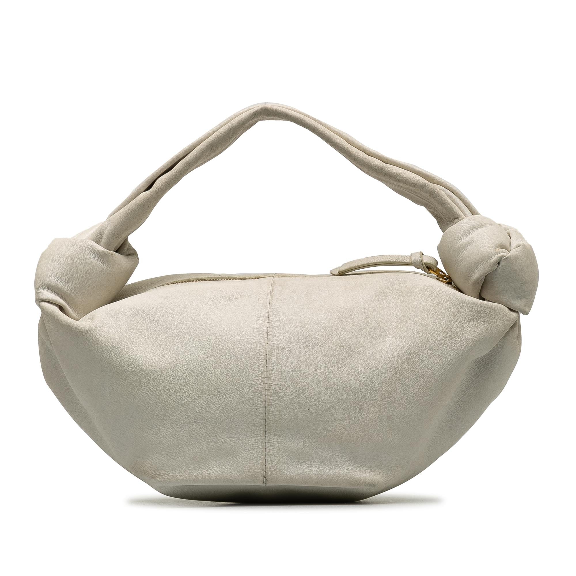 Bottega Veneta Mini Lambskin Double Knot Bag (SHG-RYDSLF)