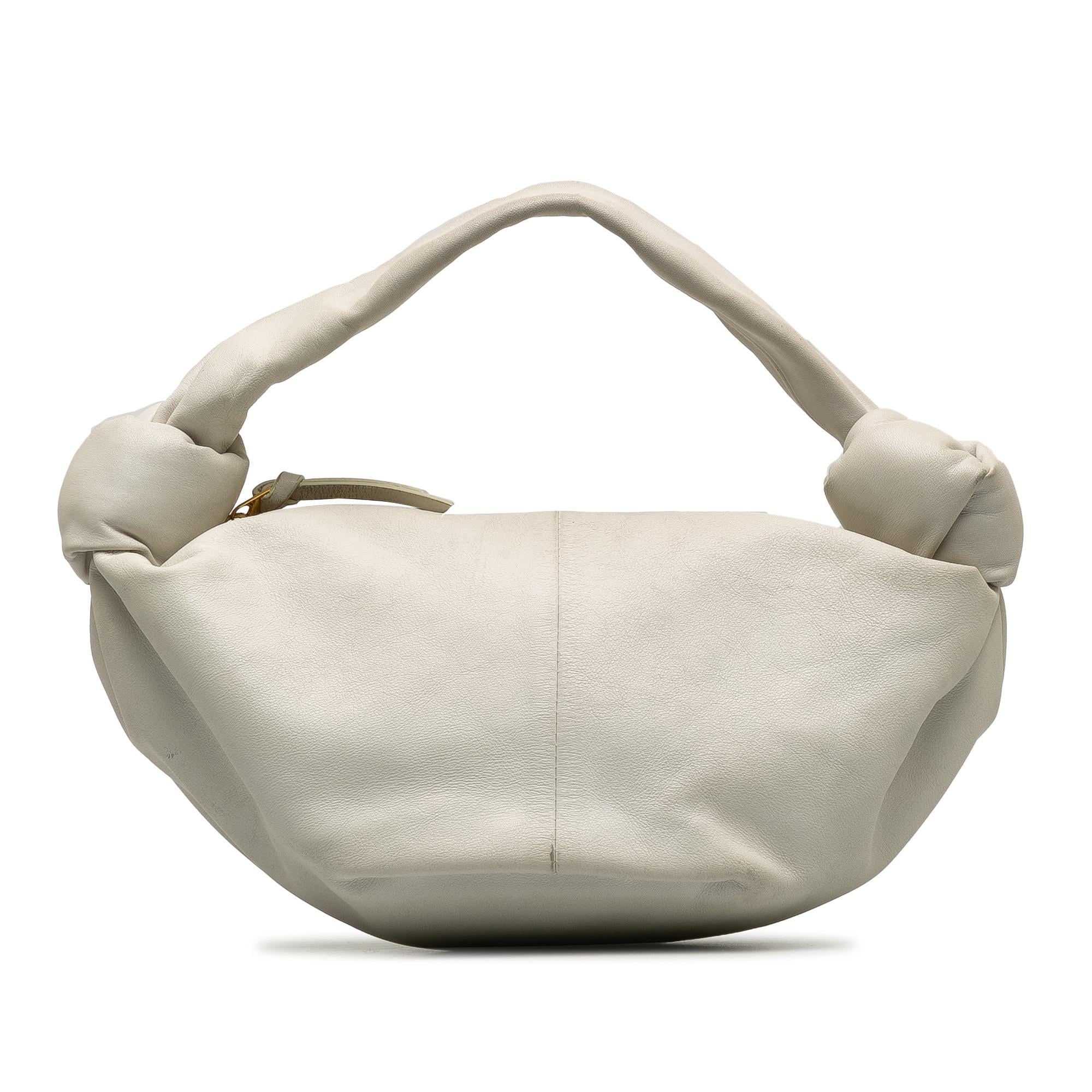 Bottega Veneta Mini Lambskin Double Knot Bag (SHG-RYDSLF)
