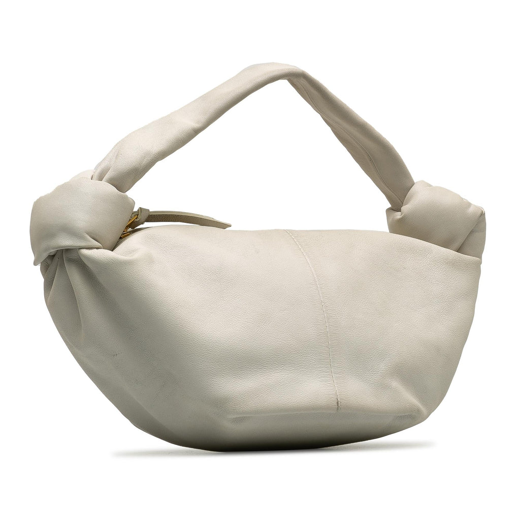 Bottega Veneta Mini Lambskin Double Knot Bag (SHG-RYDSLF)