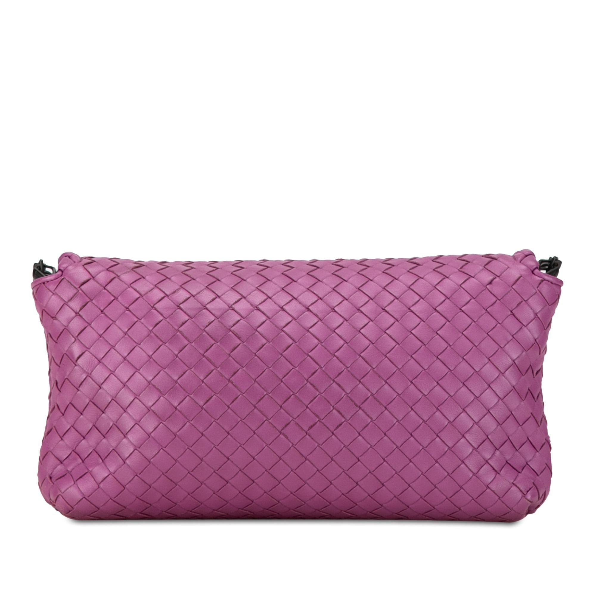 Bottega Veneta Nappa Intrecciato Dahlia Clutch Crossbody (SHG-6QbKxN)