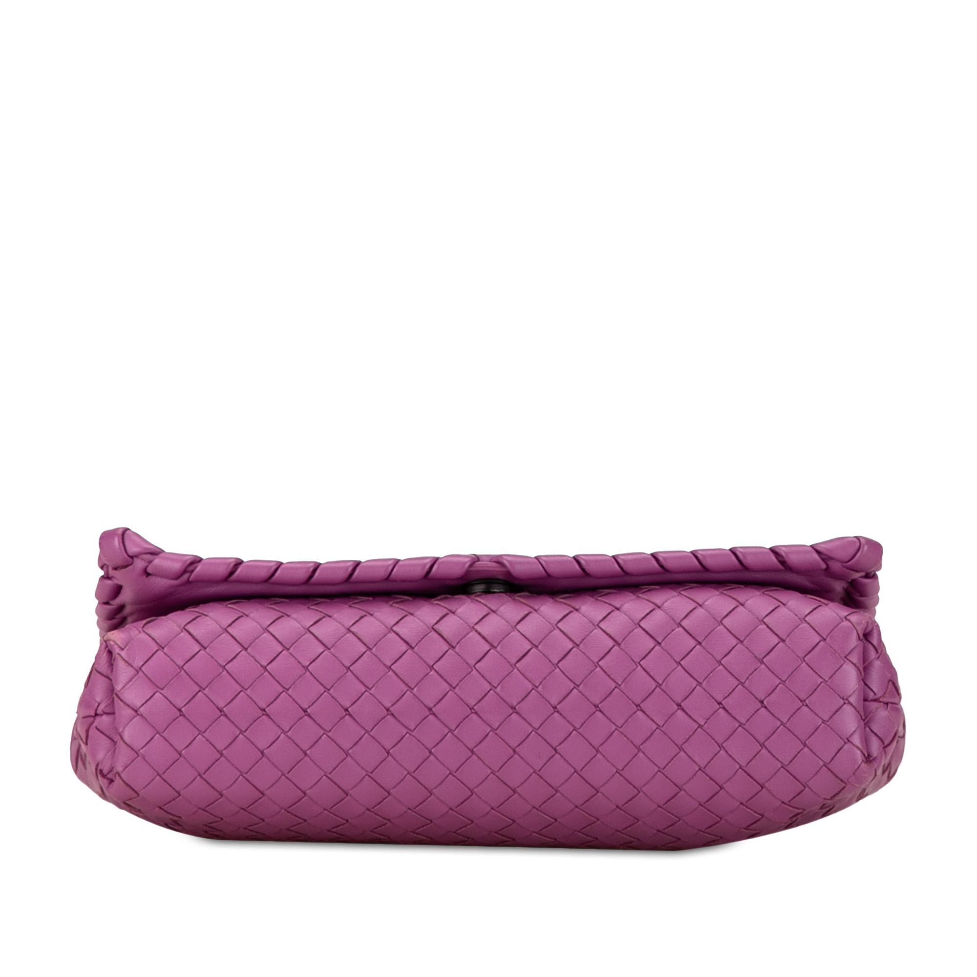 Bottega Veneta Nappa Intrecciato Dahlia Clutch Crossbody (SHG-6QbKxN)