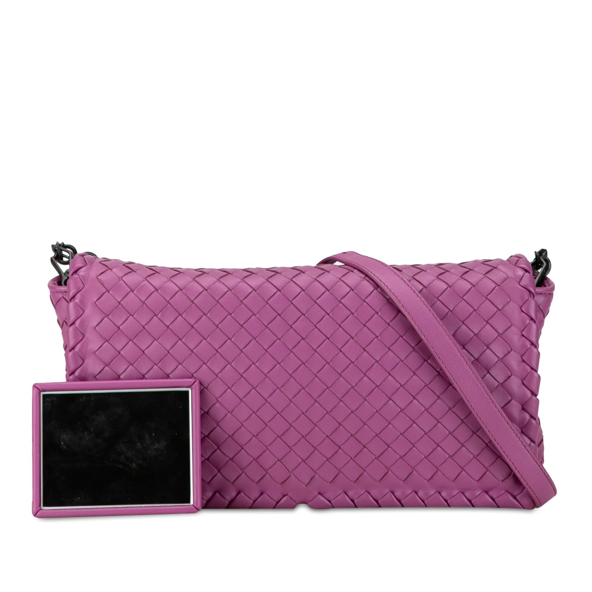 Bottega Veneta Nappa Intrecciato Dahlia Clutch Crossbody (SHG-6QbKxN)