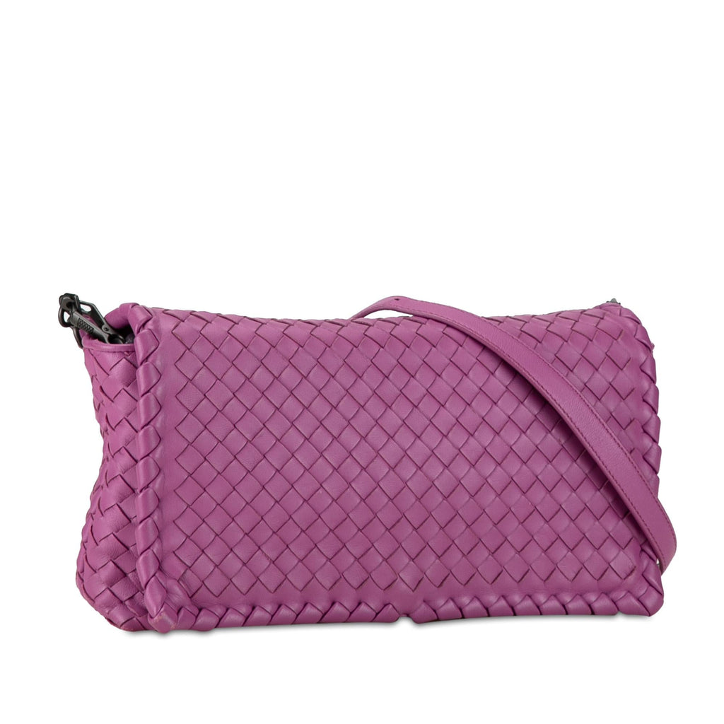 Bottega Veneta Nappa Intrecciato Dahlia Clutch Crossbody (SHG-6QbKxN)