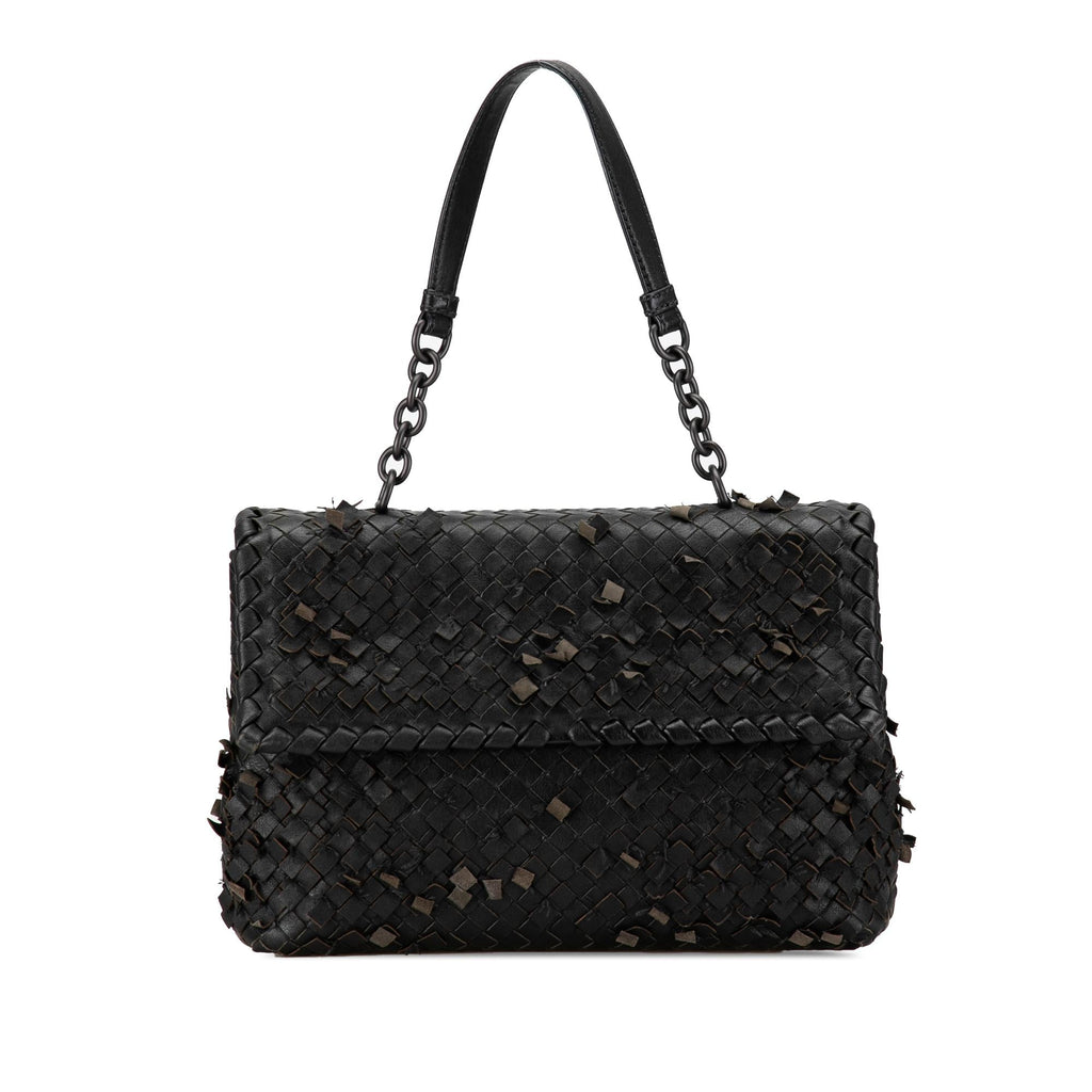 Bottega Veneta Nappa Intrecciato Tobu Olimpia Shoulder Bag (SHG-mXrd77)