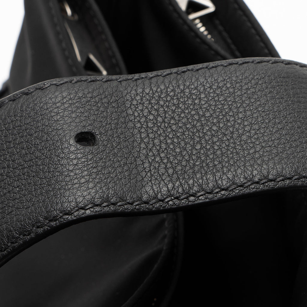 Bottega Veneta Nylon Calfskin Buckle Mini Shoulder Bag (SHF-uylolI)
