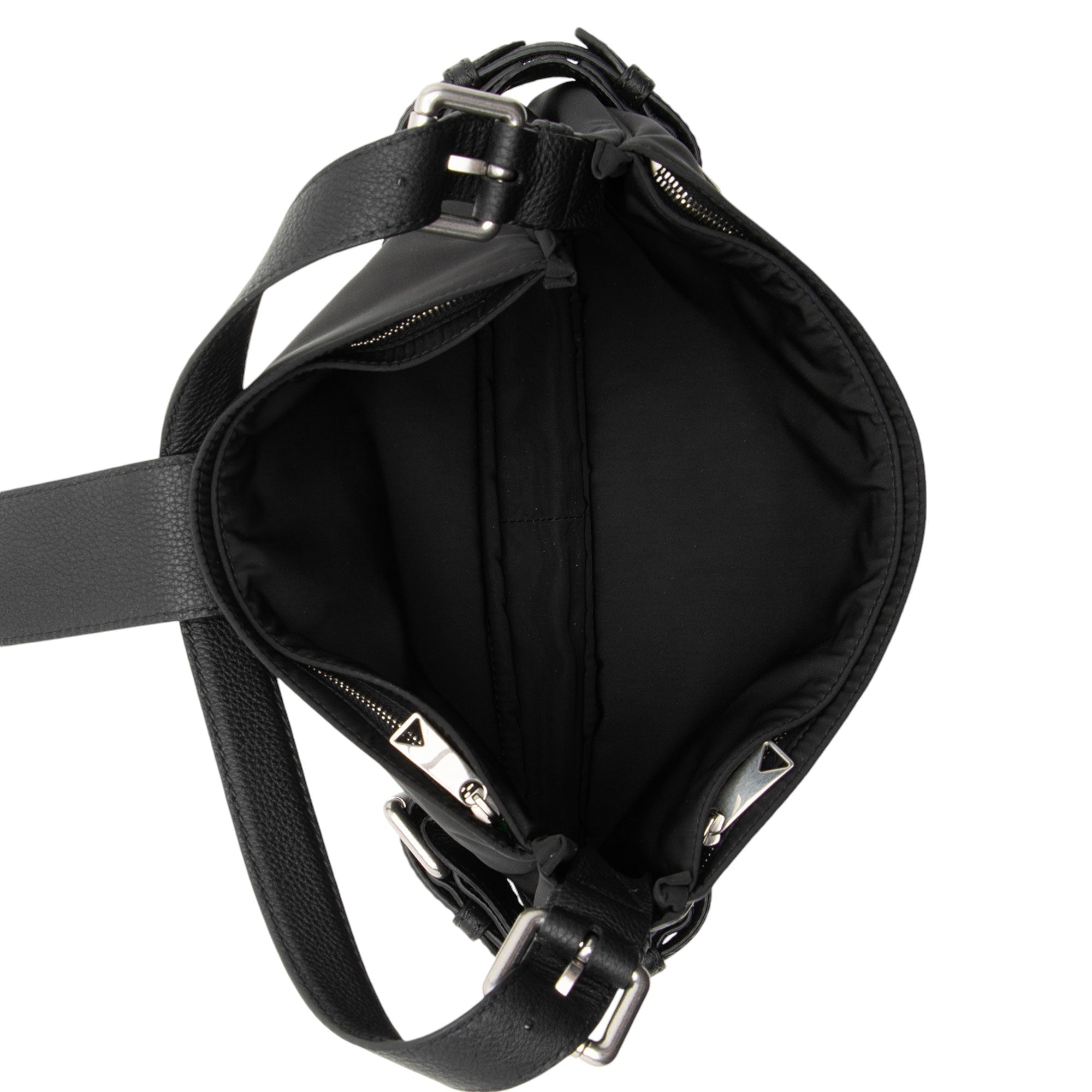 Bottega Veneta Nylon Calfskin Buckle Mini Shoulder Bag (SHF-uylolI)