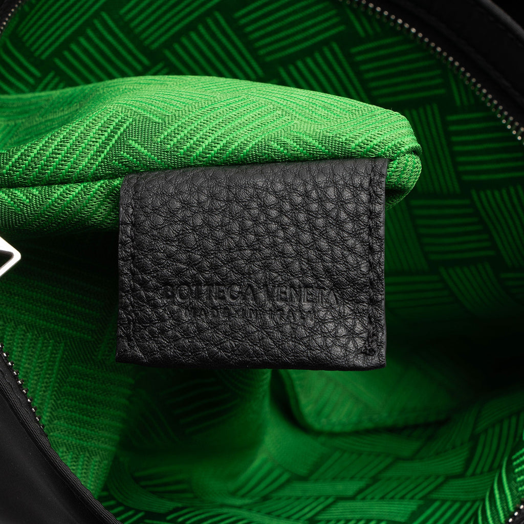 Bottega Veneta Nylon Calfskin Buckle Mini Shoulder Bag (SHF-uylolI)