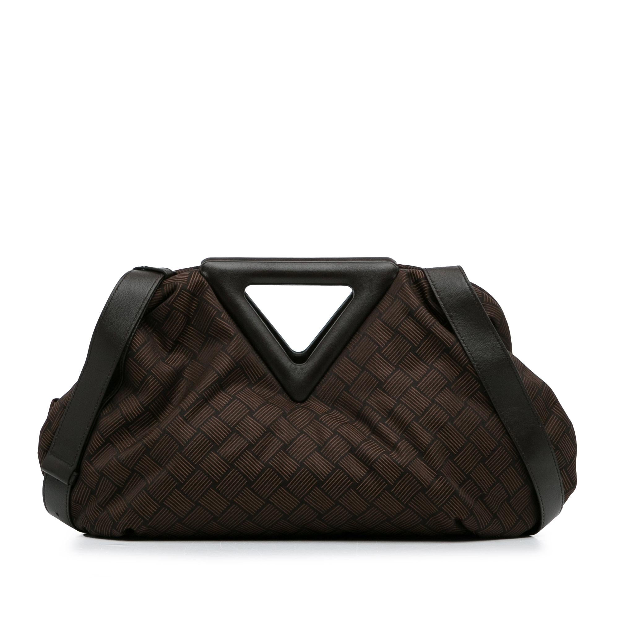 Bottega Veneta Nylon Intrecciato Effect Point Satchel (SHG-8uMVmf)