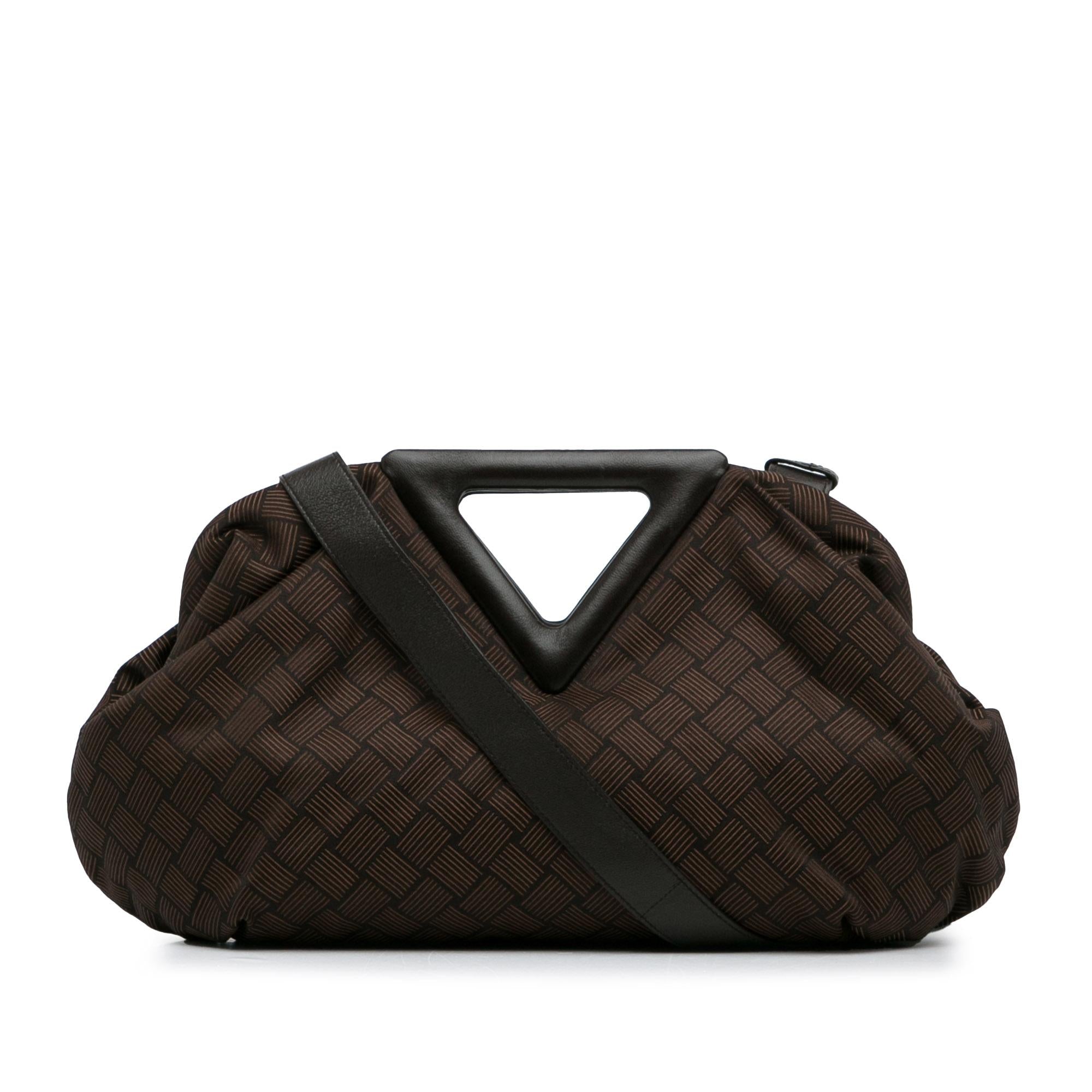 Bottega Veneta Nylon Intrecciato Effect Point Satchel (SHG-8uMVmf)