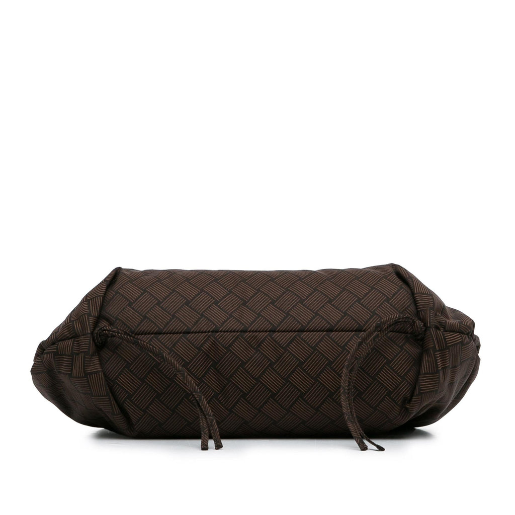 Bottega Veneta Nylon Intrecciato Effect Point Satchel (SHG-8uMVmf)