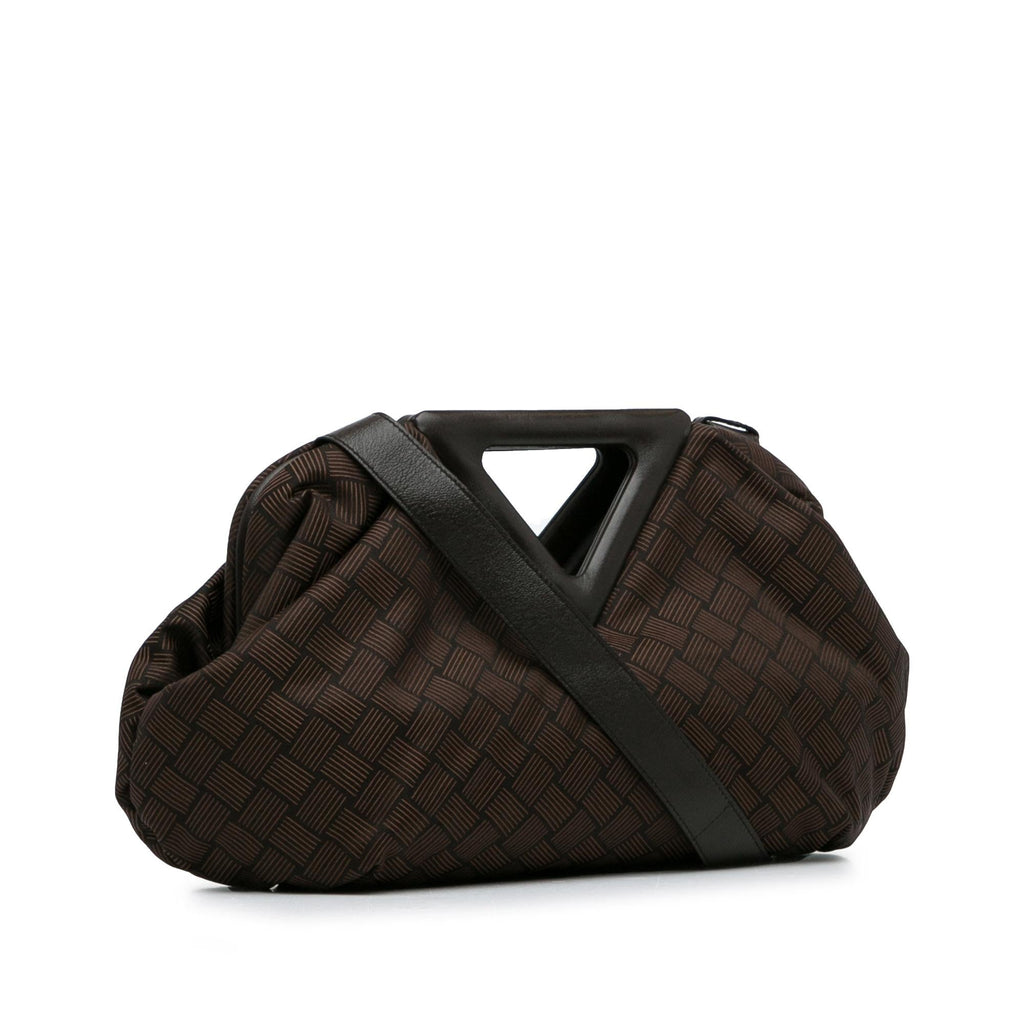 Bottega Veneta Nylon Intrecciato Effect Point Satchel (SHG-8uMVmf)