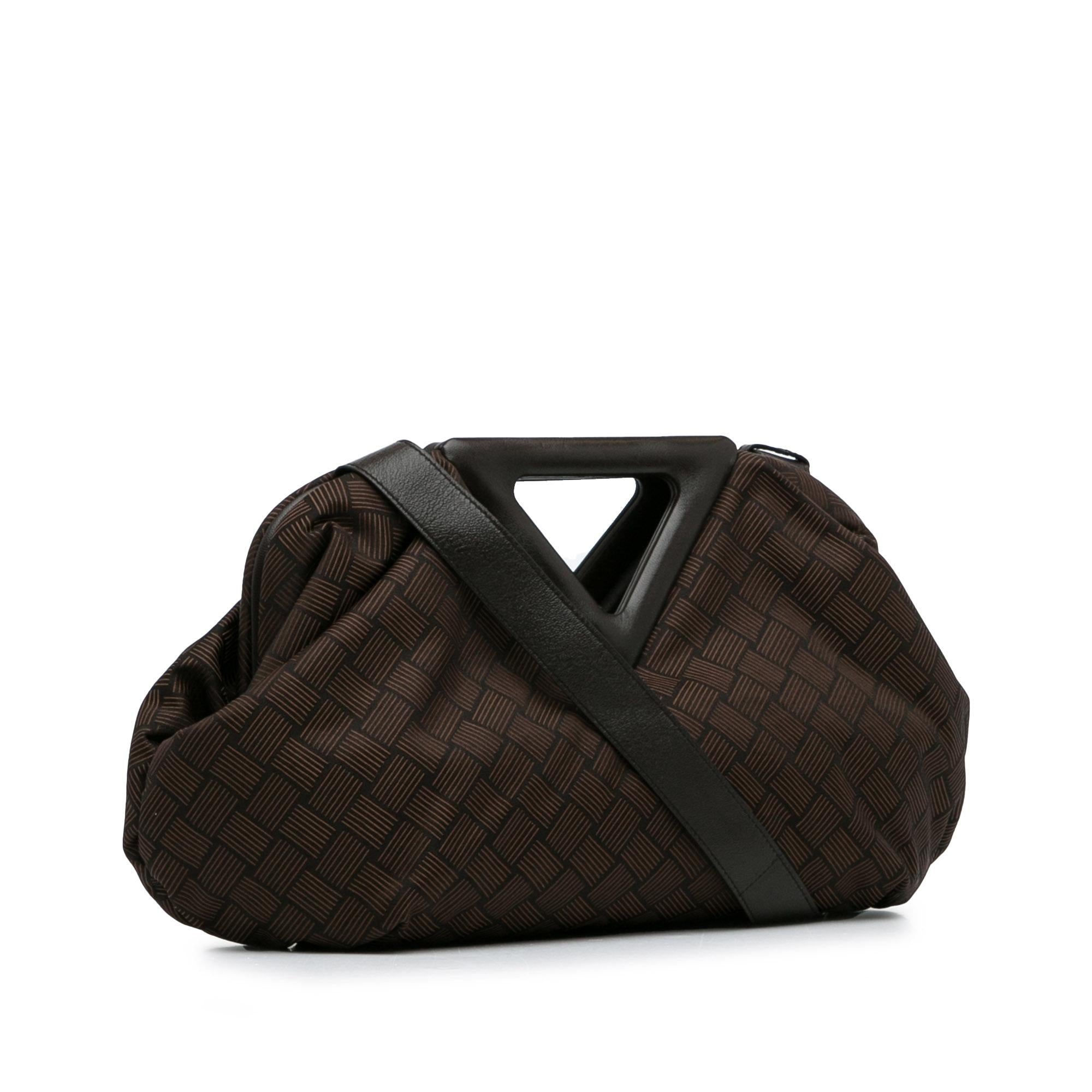 Bottega Veneta Nylon Intrecciato Effect Point Satchel (SHG-8uMVmf)