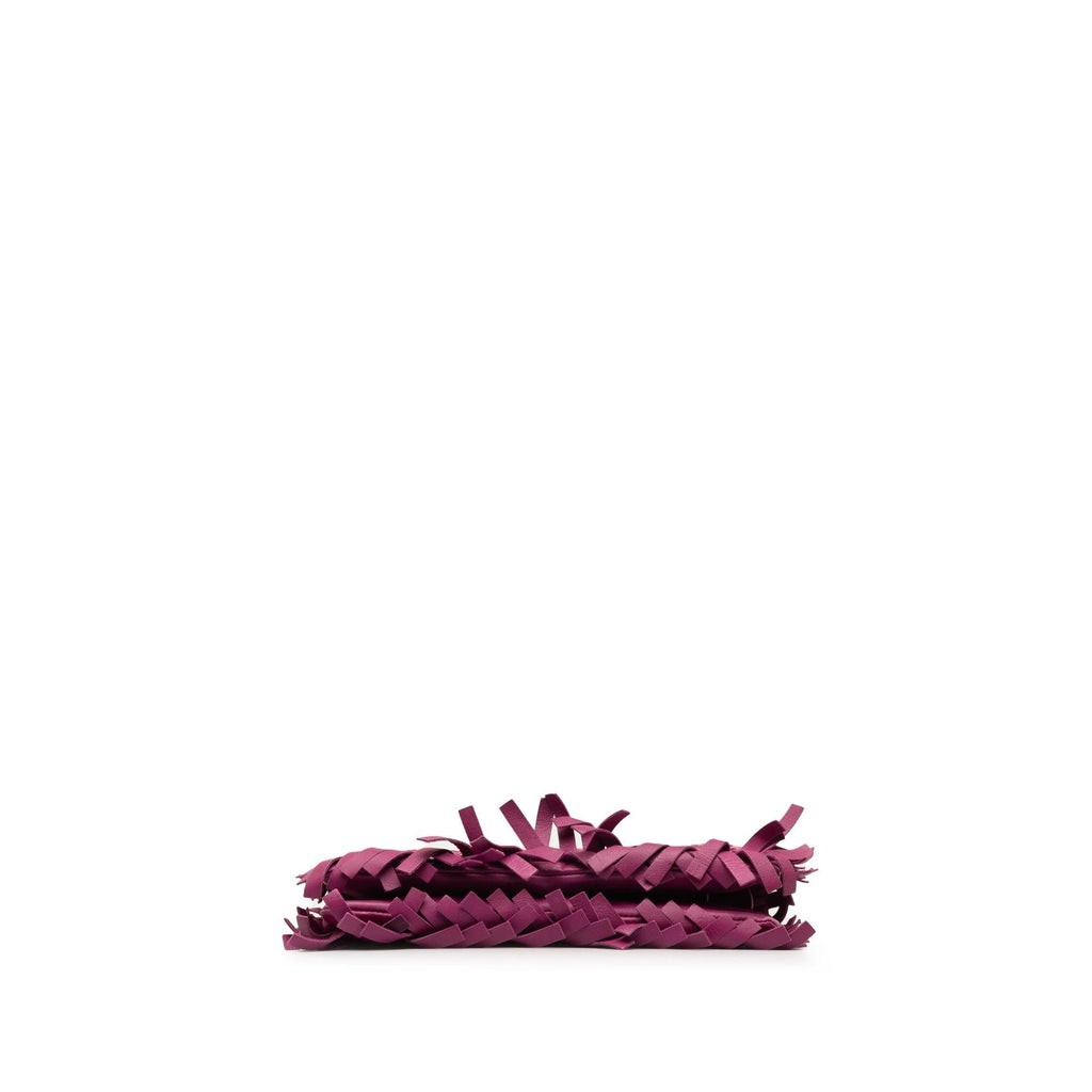 Bottega Veneta Paille Sfrangiato Aquatre Intrecciato Fringe Shoulder Bag (SHG-KXf7nX)
