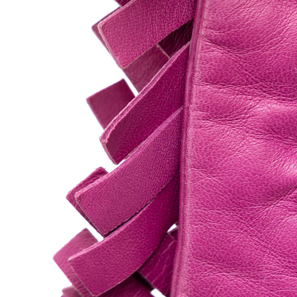 Bottega Veneta Paille Sfrangiato Aquatre Intrecciato Fringe Shoulder Bag (SHG-KXf7nX)