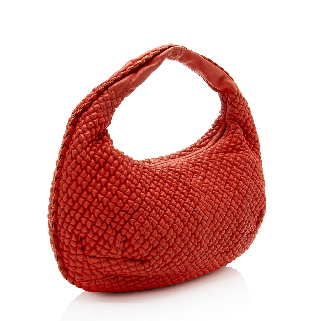 Bottega Veneta Ponza Nappa Leather Belly Mini Hobo (SHF-KzJN2f)