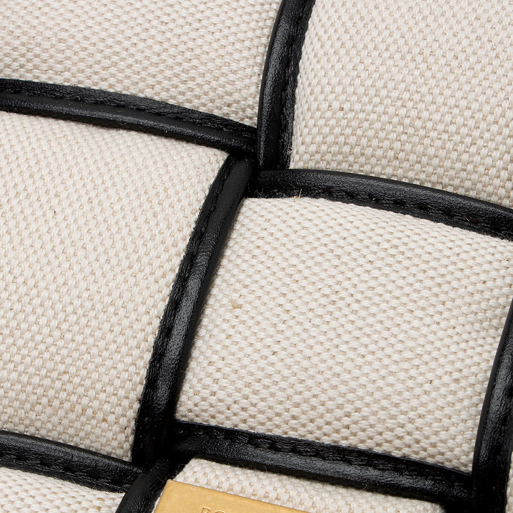 Bottega Veneta Puffed Canvas Cassette Crossbody (SHF-22046)