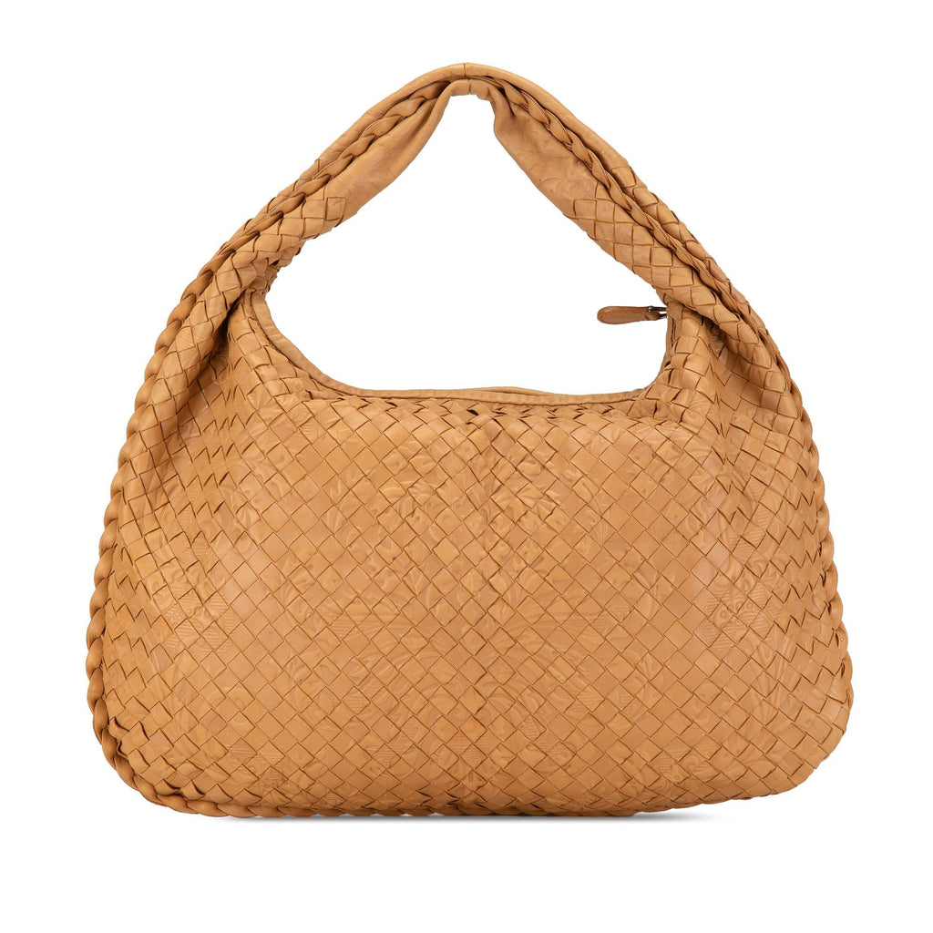 Bottega Veneta Small Embossed Nappa Intrecciato Veneta Hobo (SHG-QKUbKu)
