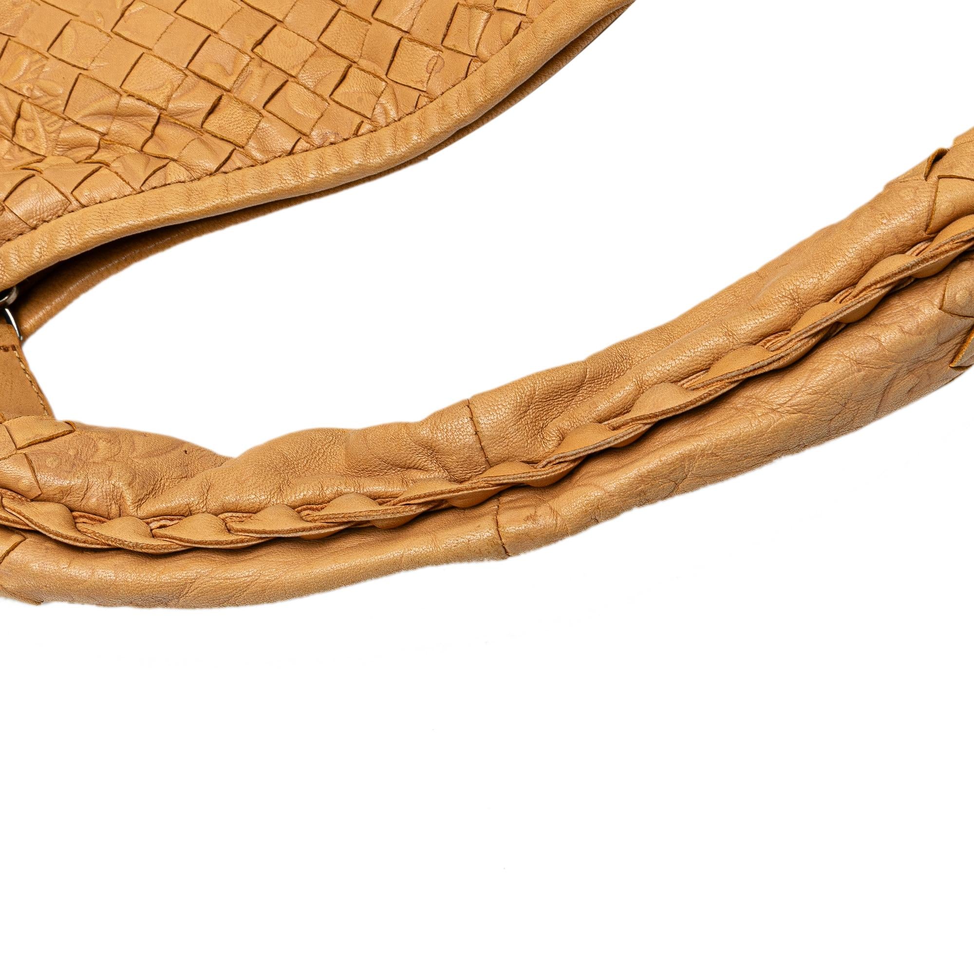 Bottega Veneta Small Embossed Nappa Intrecciato Veneta Hobo (SHG-QKUbKu)