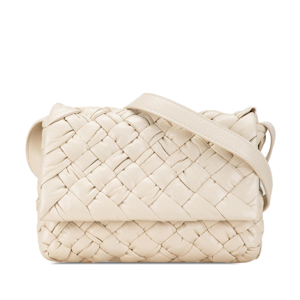Bottega Veneta Small Intrecciato Rumple Messenger Bag (SHG-N7USVX)
