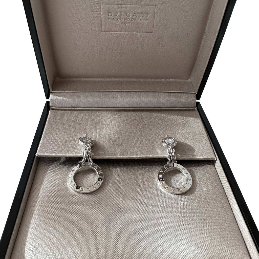 Bvlgari 18K Diamond Bvlgari Bvlgari Circle Drop Earrings