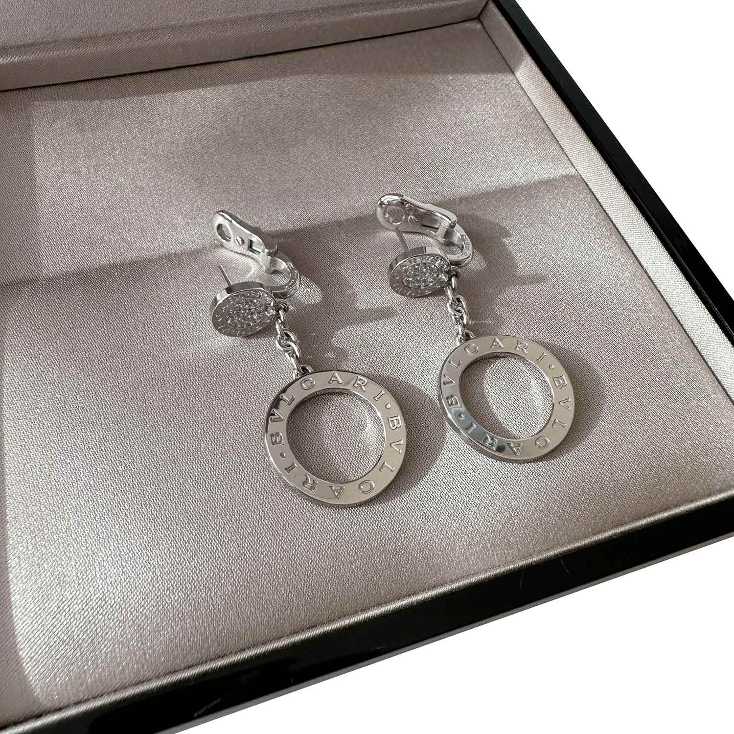 Bvlgari 18K Diamond Bvlgari Bvlgari Circle Drop Earrings