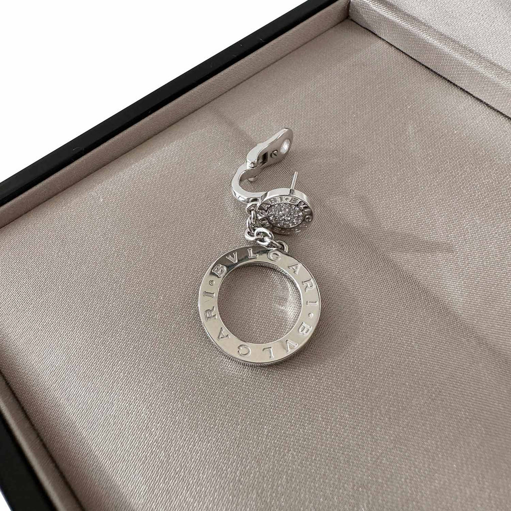 Bvlgari 18K Diamond Bvlgari Bvlgari Circle Drop Earrings
