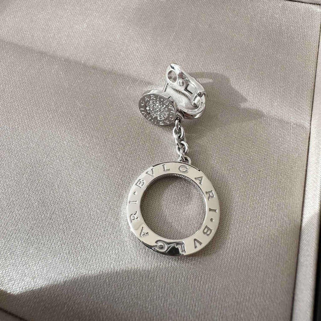 Bvlgari 18K Diamond Bvlgari Bvlgari Circle Drop Earrings