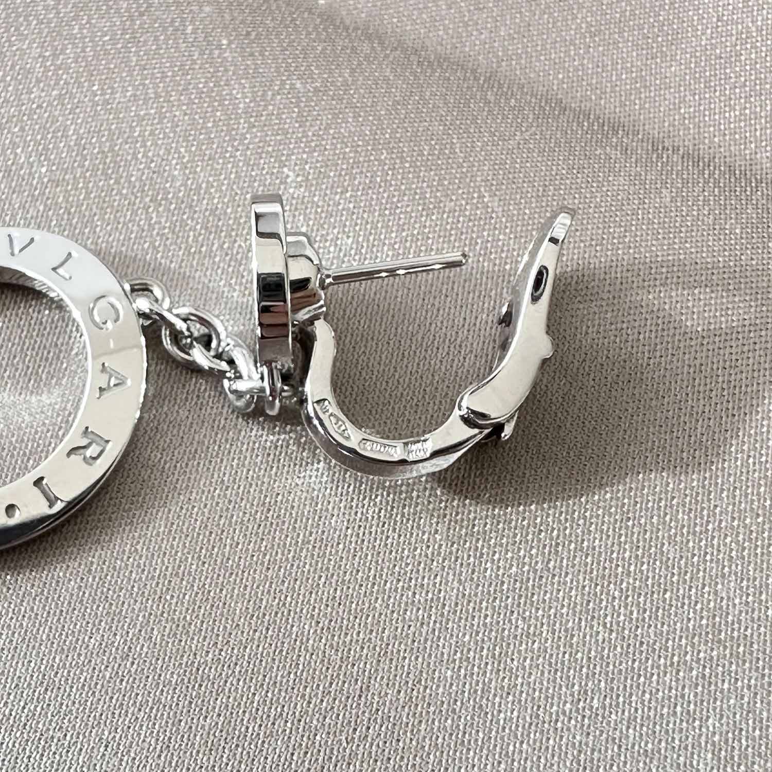 Bvlgari 18K Diamond Bvlgari Bvlgari Circle Drop Earrings