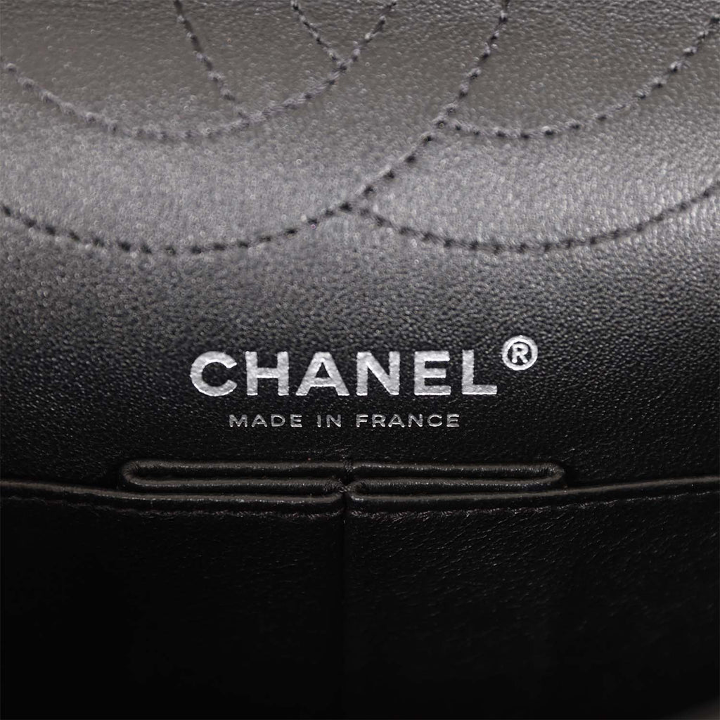 Pre-owned Chanel Lucky Charms Reissue 2.55 Flap Bag Black Aged Calfskin Ruthenium Hardware