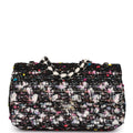 Chanel Medium Classic Double Flap Multicolor Tweed Silver Hardware