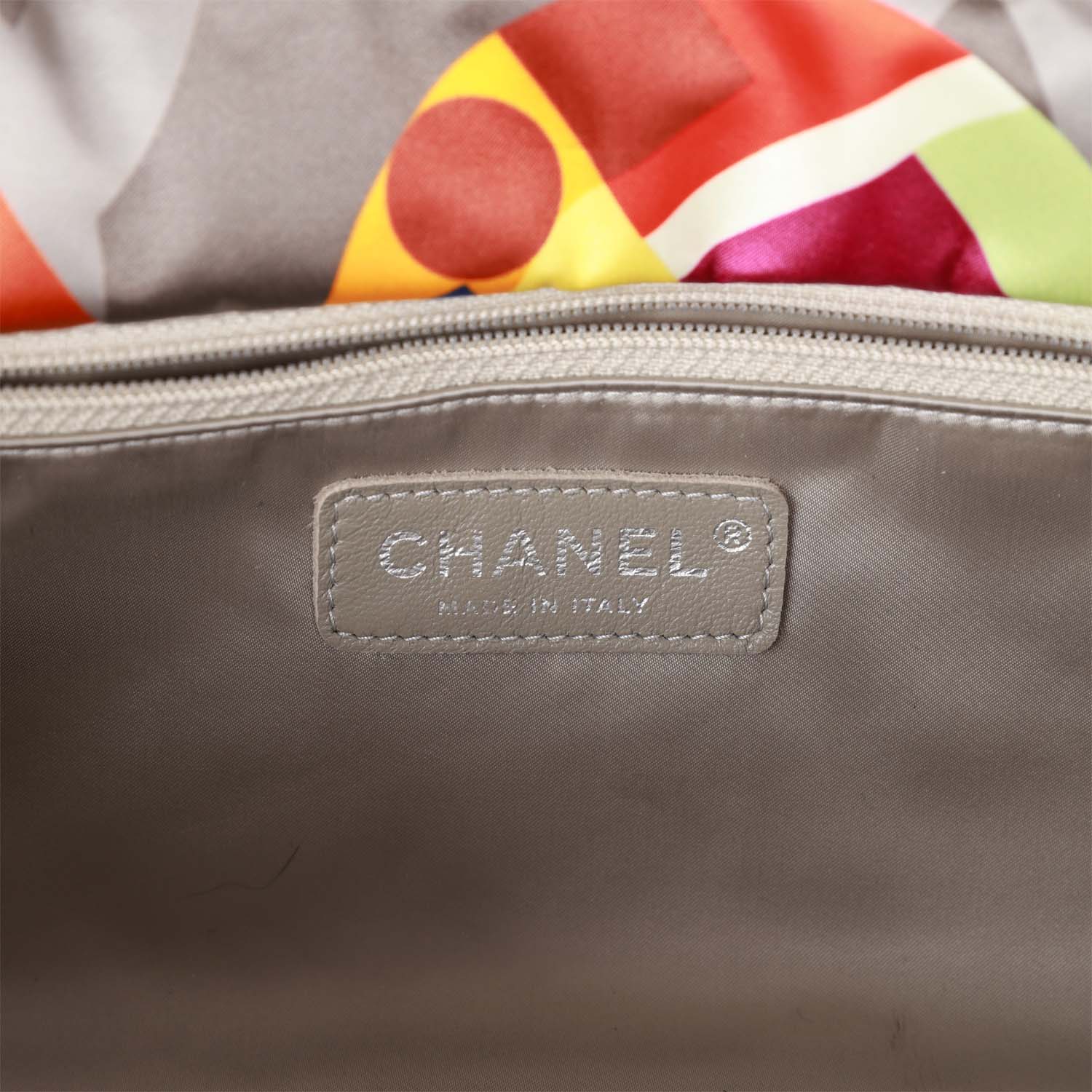 Pre-owned Chanel Medium Flap Bag Coco Color Multicolor Nylon Silver Hardware