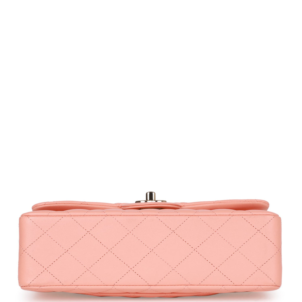 Chanel Small Classic Double Flap Pink Lambskin Light Gold Hardware