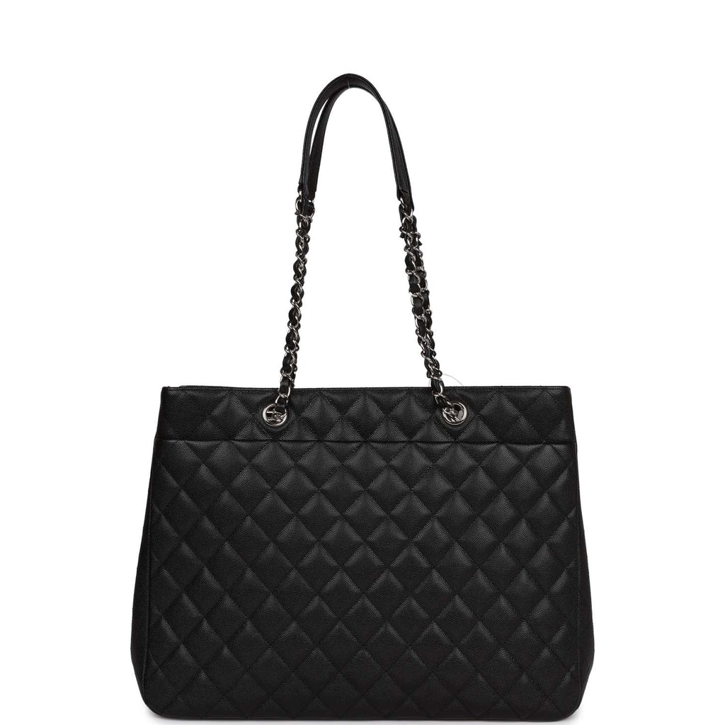 Chanel Timeless Tote Bag Black Caviar Silver Hardware
