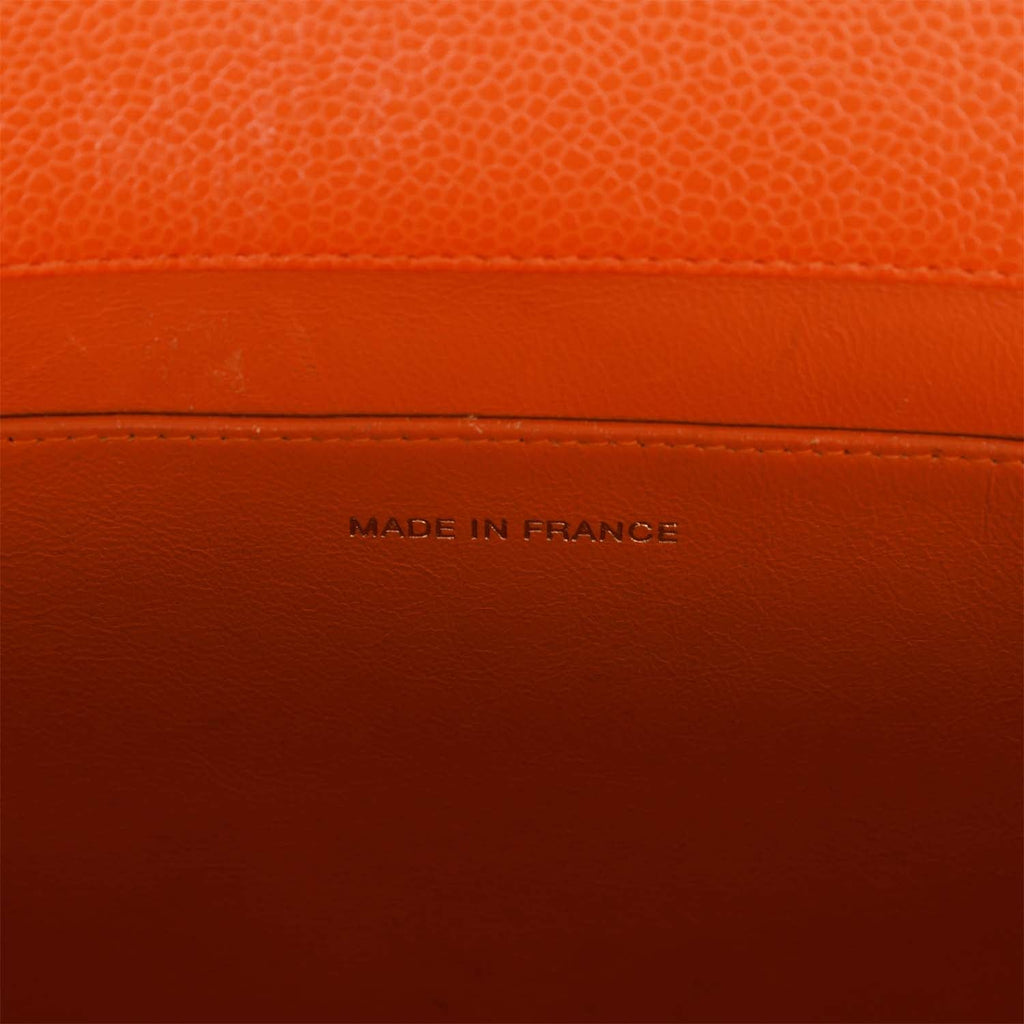 Vintage Chanel Grand CC Timeless Tote Bag Orange Caviar Gold Hardware