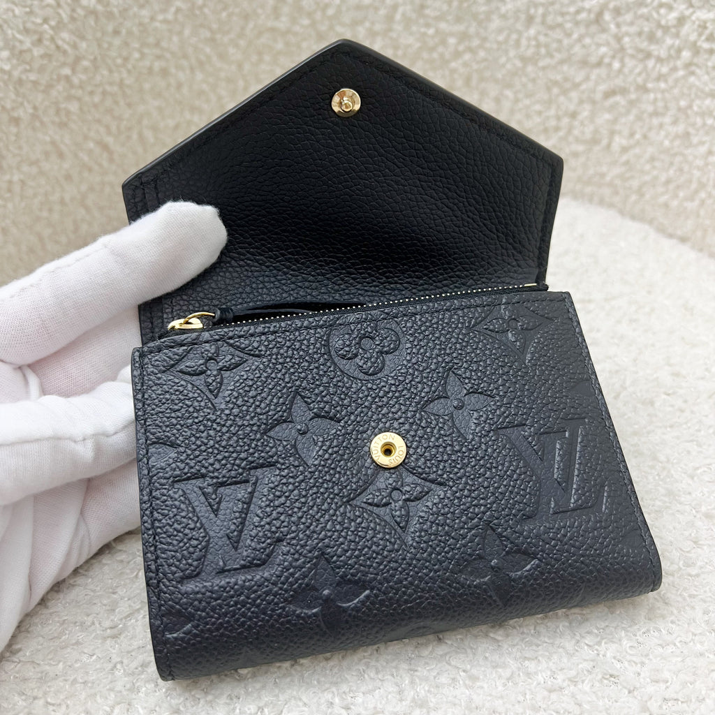LV Victorine Wallet in Black Empreinte Leather and GHW