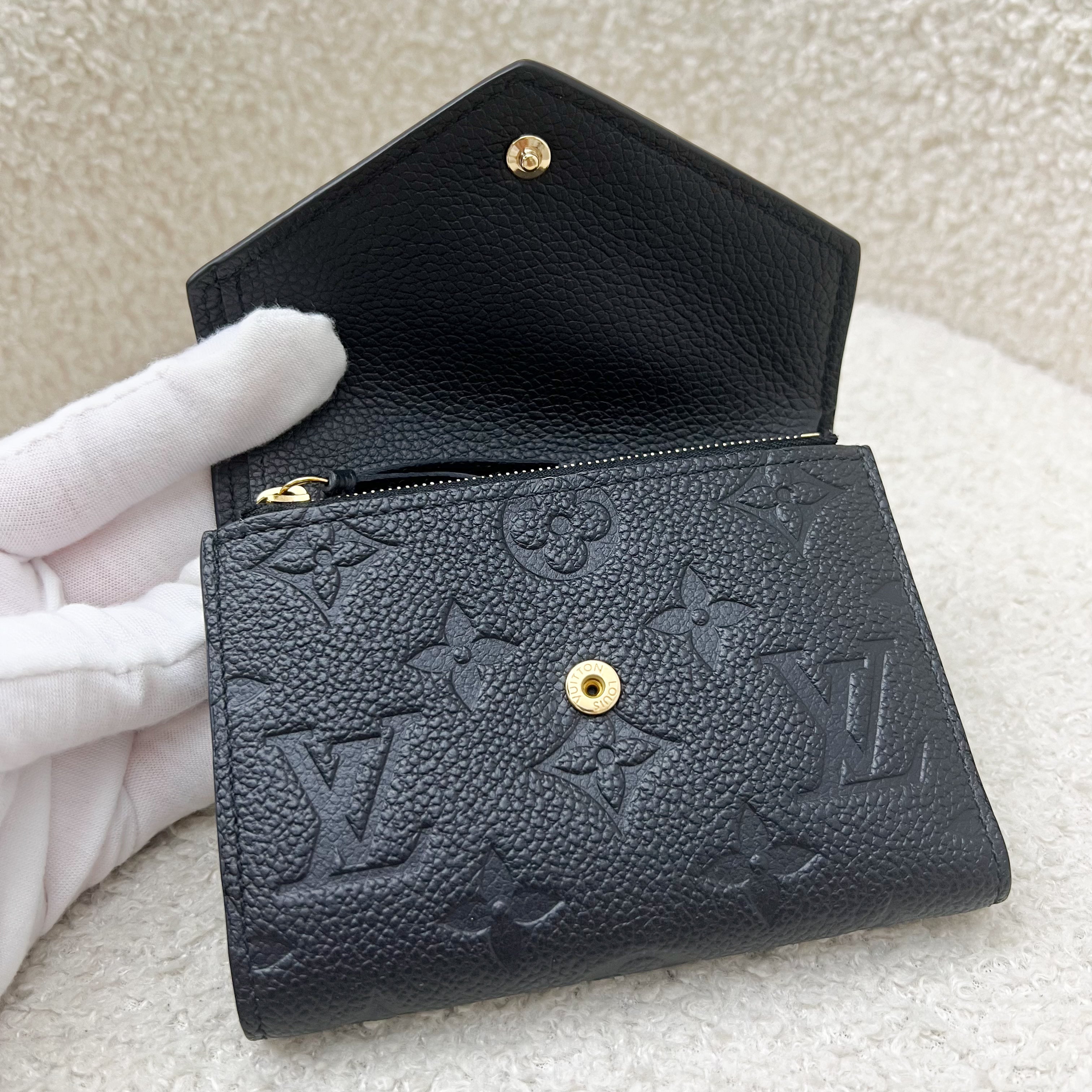 LV Victorine Wallet in Black Empreinte Leather and GHW