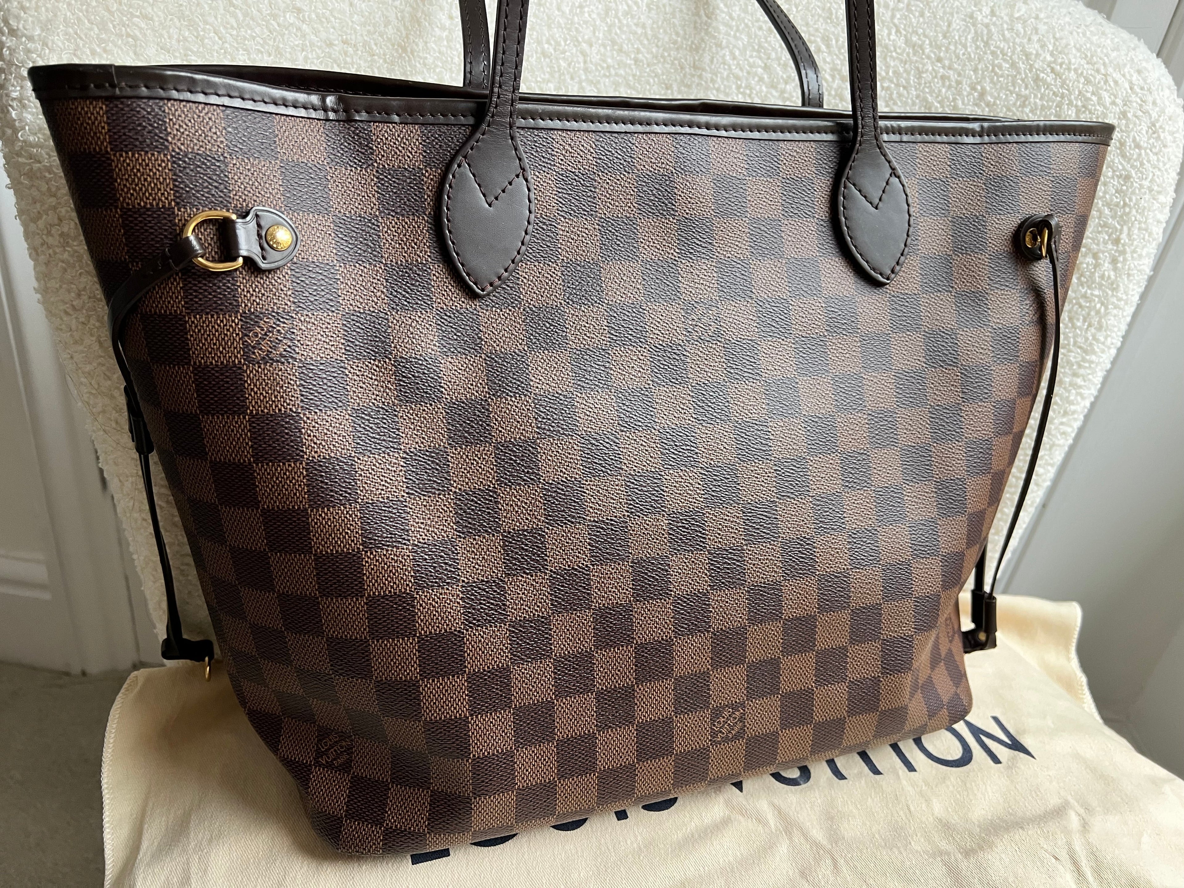 Louis Vuitton Neverfull MM Damier Ebene Cherry Interior (RRP £1,410)