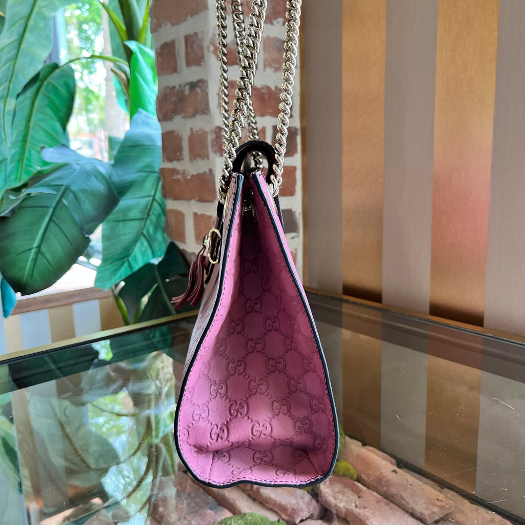GUCCI Emily Chain Large Guccissima Leather Shoulder Bag