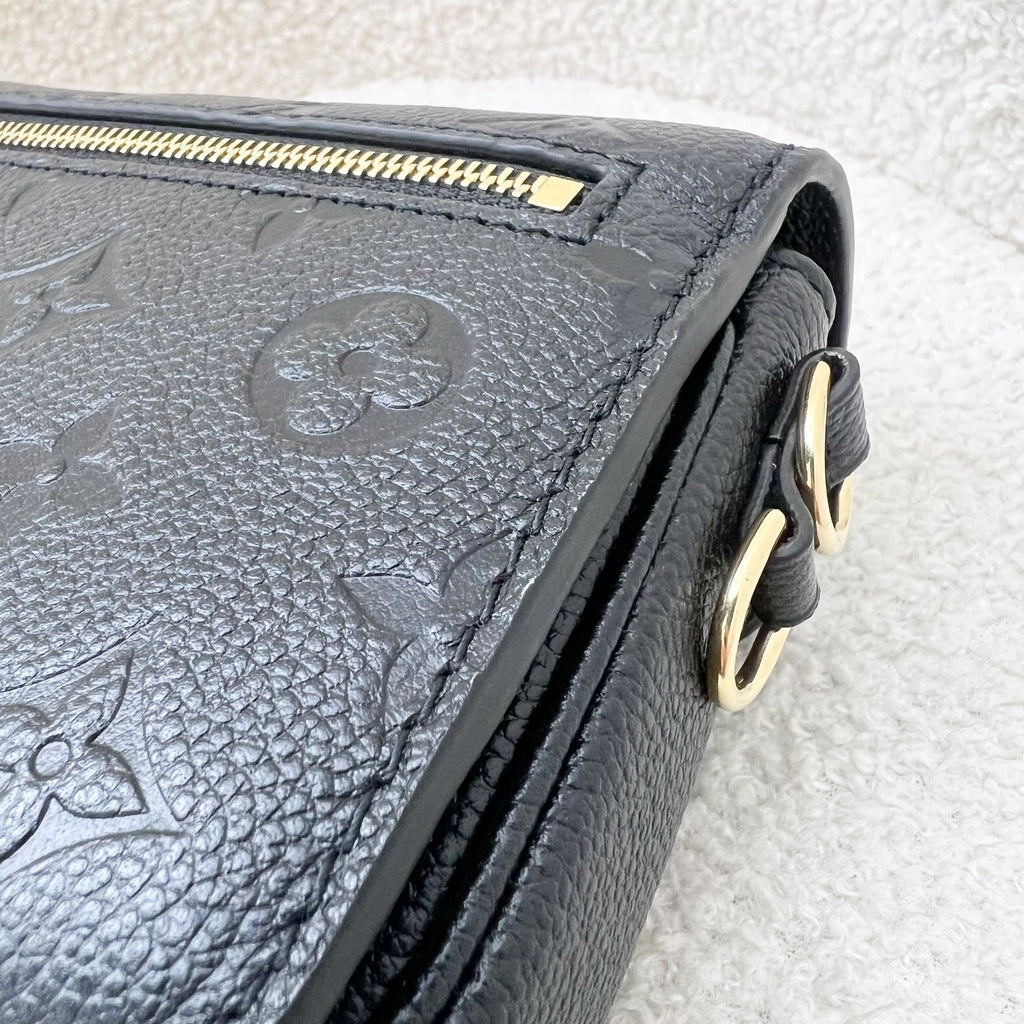 LV Pochette Metis East West in Black Giant Monogram Empreinte Leather and GHW